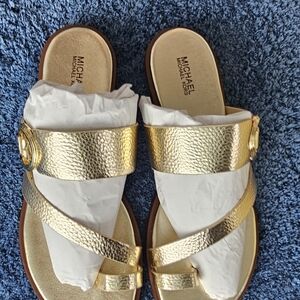 Michael Kors Metallic Gold Sandals